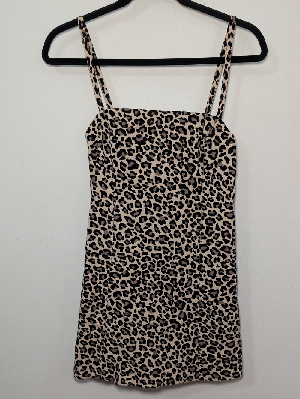 Abercrombie & Fitch Leopard Print Mini Slip Dress Beige & Black NEW Size XSP